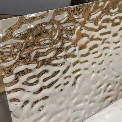 Tłoczone na zimno blachy faliste ze stali nierdzewnej 0,1 mm 0,5 mm 1 mm do dekoracji sufitu