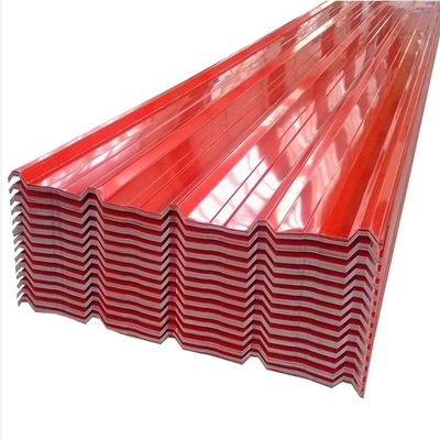Czerwony 40g panel dachowy ze stali ocynkowanej falistej 120 cm AISI