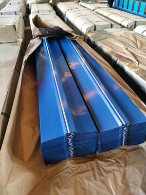 Niebieskie ocynkowane faliste blachy dachowe DC02 180g ocynkowane panele dachowe
